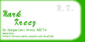 mark krecz business card